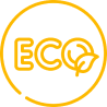 An icon that has ECO text inside a circle from jireh junk haulers