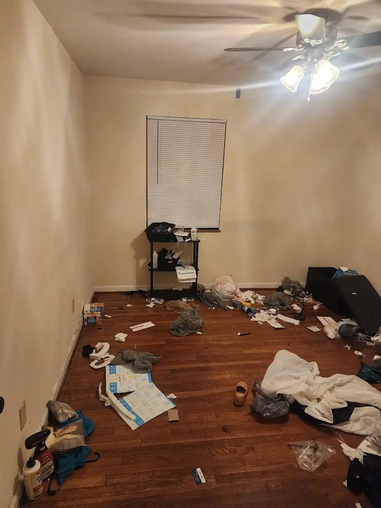 Room with cluttered items