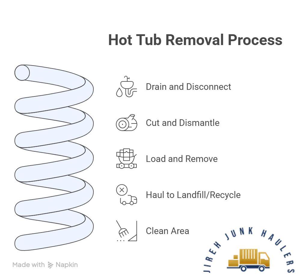 Hot Tub Removal process Infographics